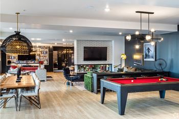Billiards Table at Converge KC Uptown, Kansas City Missouri